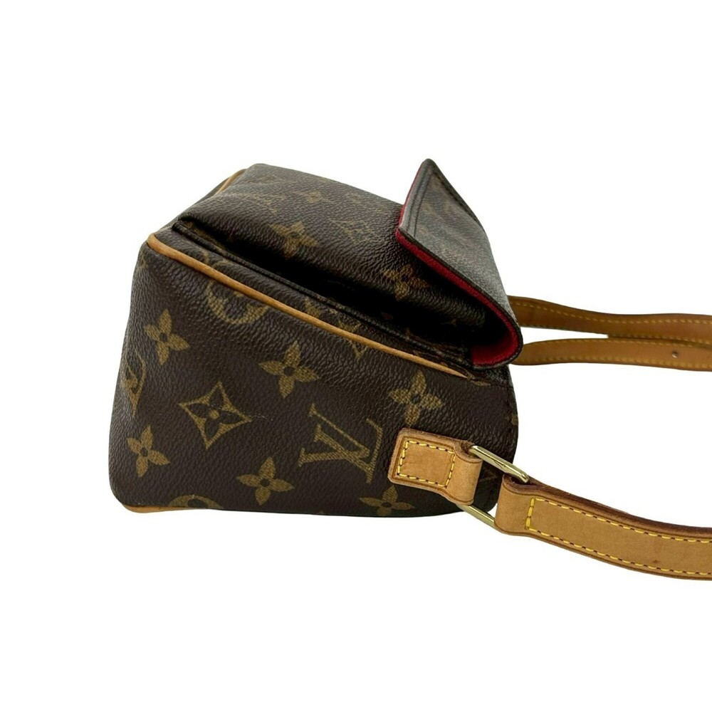 LOUIS VUITTON Authentic Brown Monogram Leather Pochette Shoulder Bag - Picture 6 of 10
